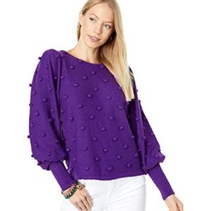 NWT Lilly Pulitzer Kippa Sweater XXS in Purple Berry Cotton Blend